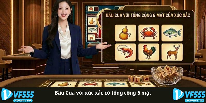 Cách Nhớ 6 Mặt Bầu Cua - Nhận Biết Nhanh Biểu Tượng 1 6 mặt xúc xắc Bầu Cua