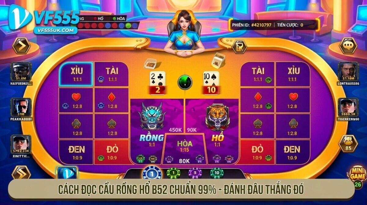 Cách Đọc Cầu Rồng Hổ VF555 Chuẩn 99% Đánh Đâu Thắng Đó 1 Rồng hổ VF555